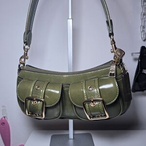 Coach Olive Patent Leather Ashton Bag